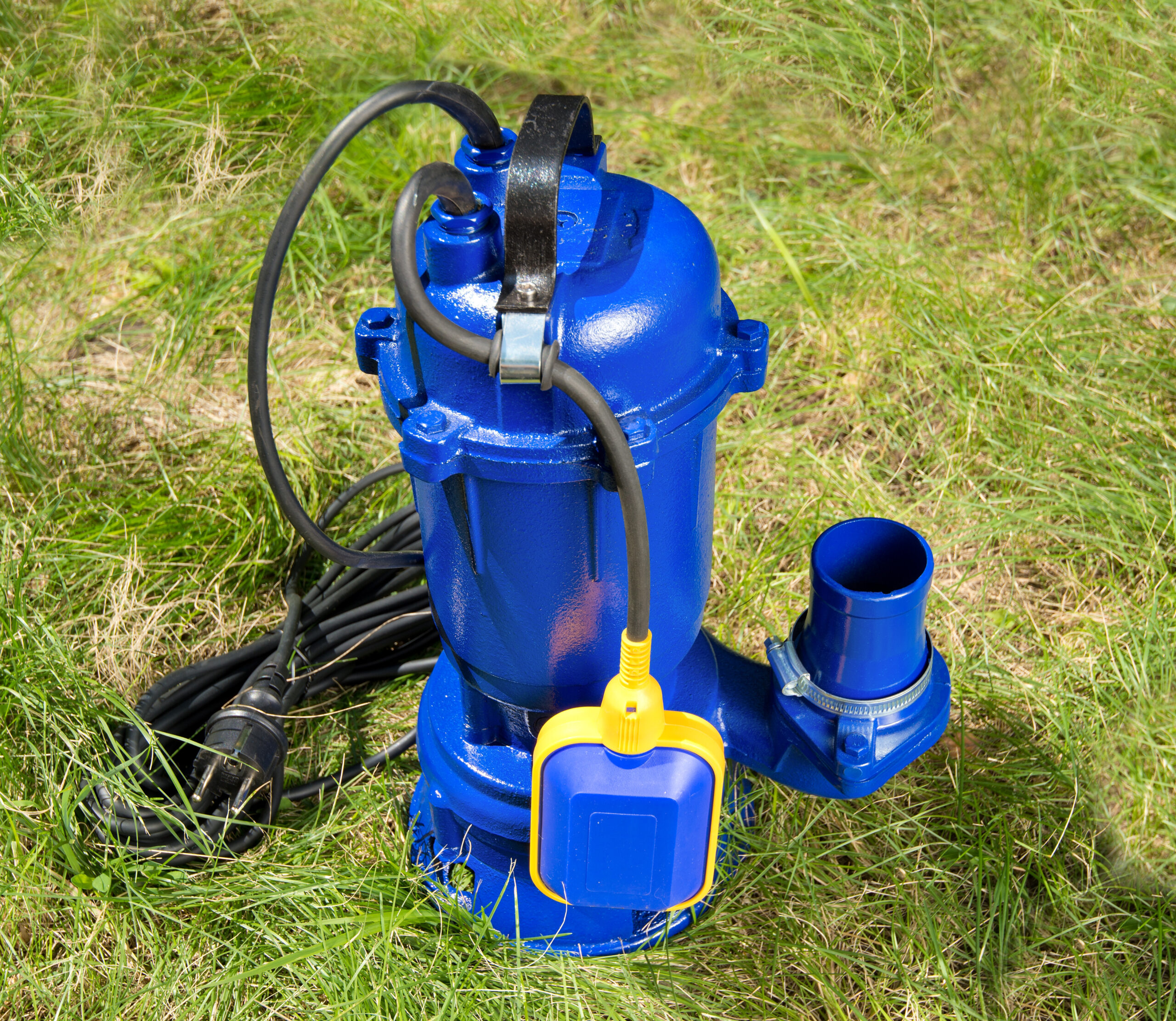 Blue sump pump