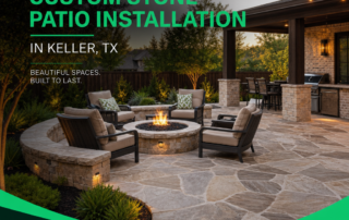 Custom Stone Patio Installation in Keller TX