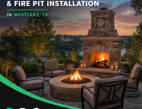 Outdoor Fireplace and Fire Pit Installation in Westlake TX
